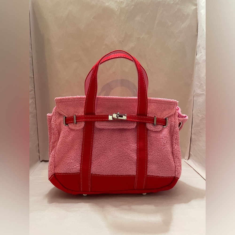 NEW! Boatkin Sunwin Viral Terrycloth Canvas Small Tote Bag